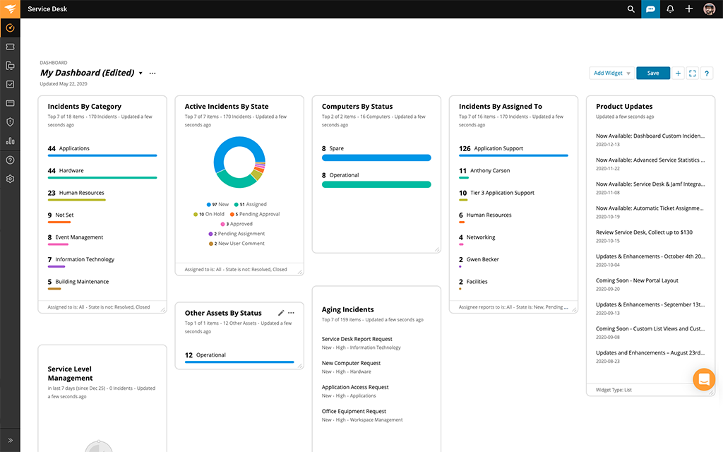 IT Service Desk Software - Tree Menu Tab 1 Image