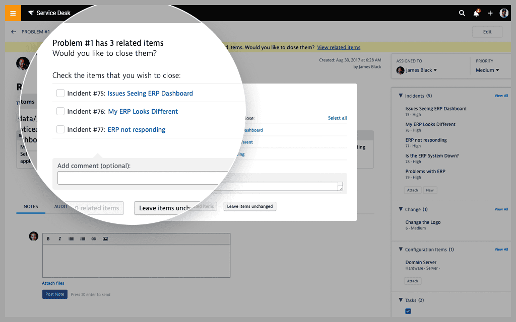 IT Service Desk Software - Tree Menu Tab 3 Image