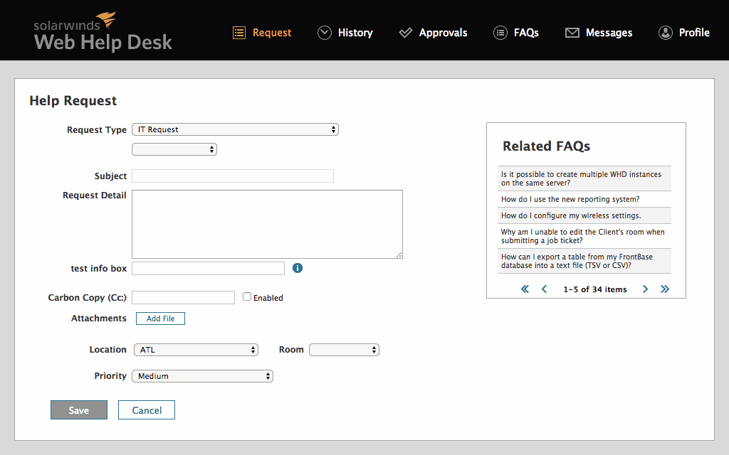 Web Help Desk - IT Ticketing Software - Tree Menu Tab 2 Image